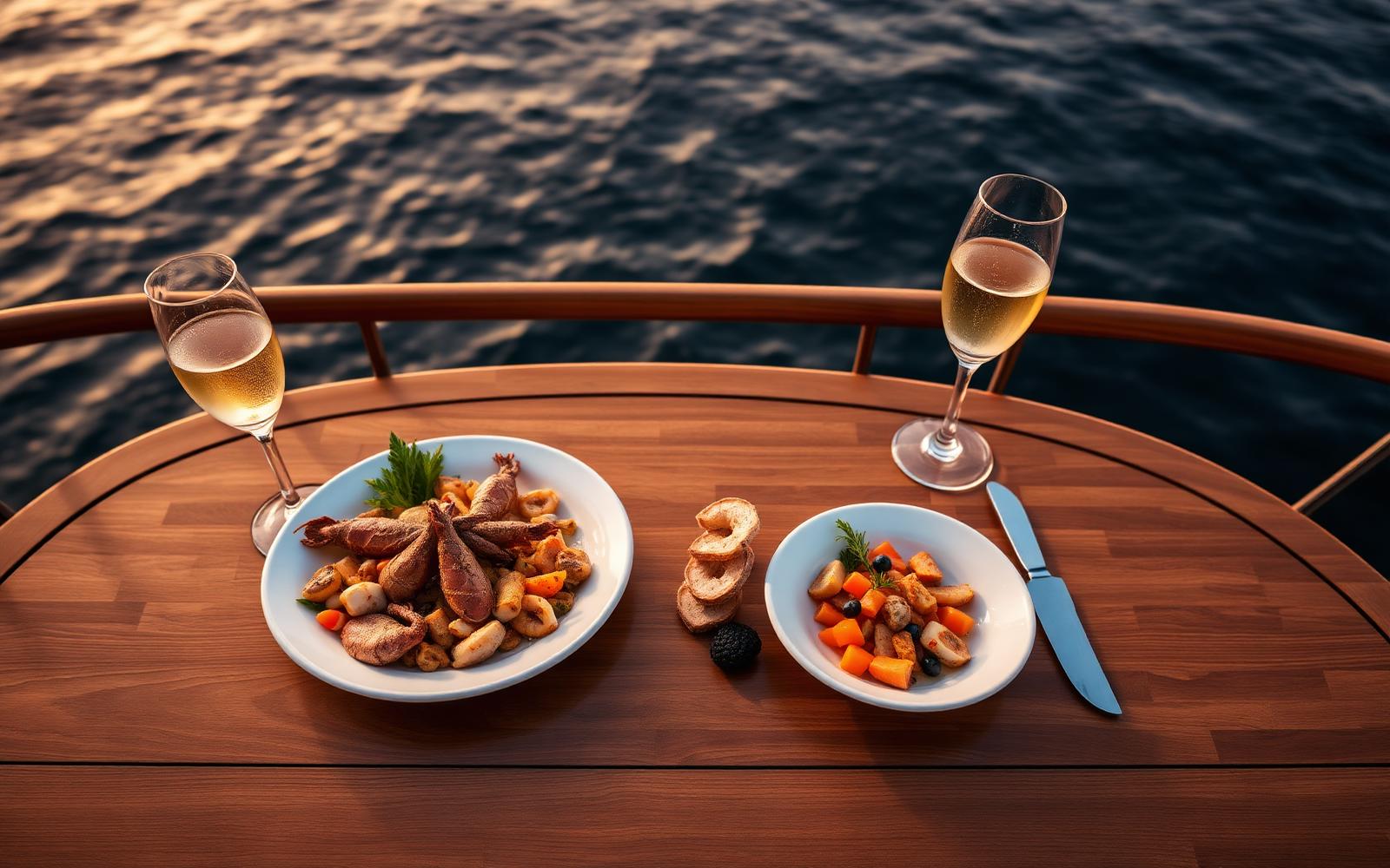 Fine dining at sea
